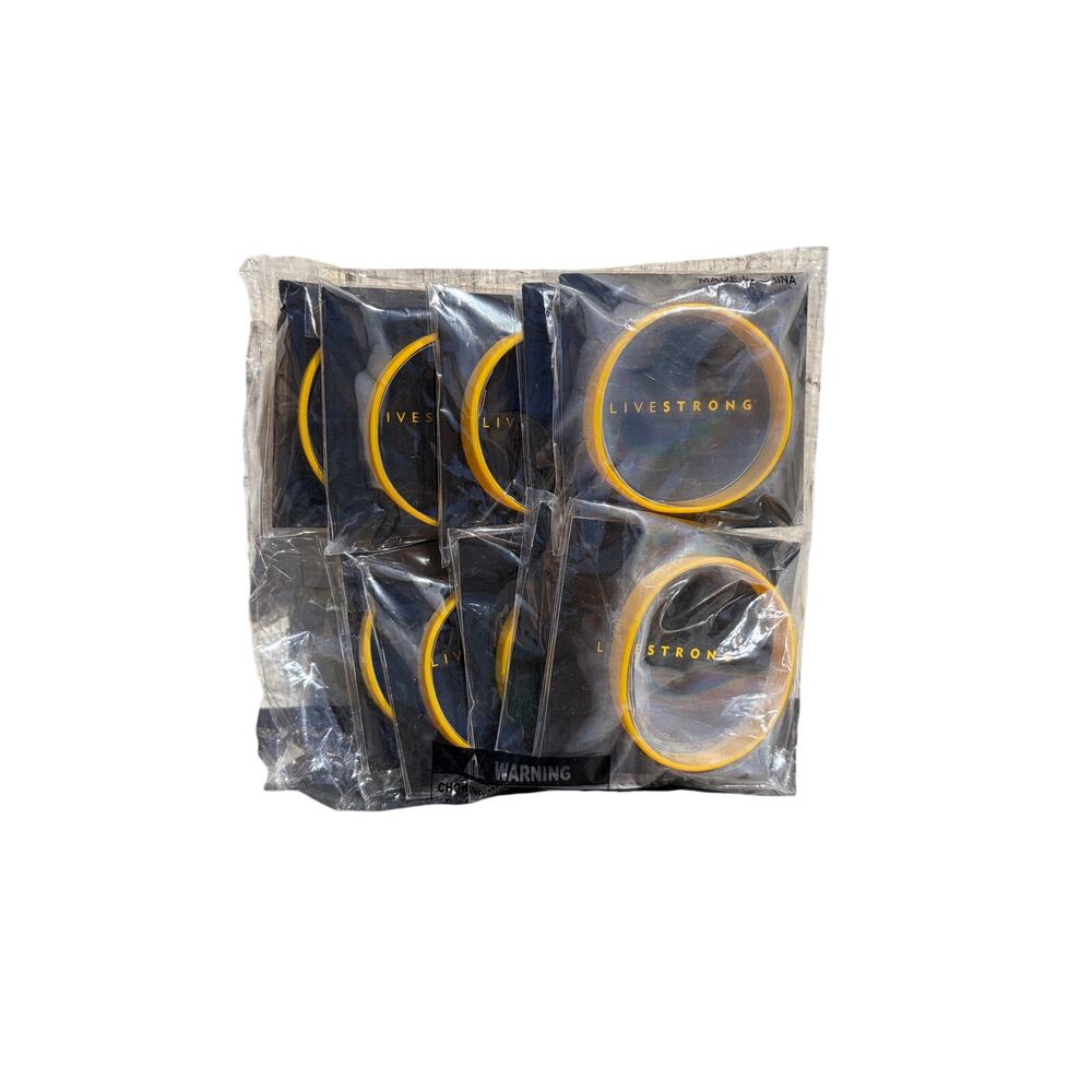 Lot of 10 Nike Livestrong Authentic Bracelet (Size L-XL) 8”-202mm-New